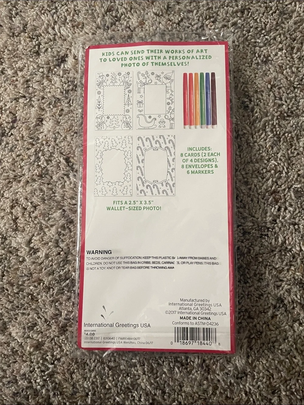 Christmas Photo Frame Cards Coloring Kit